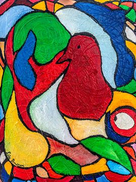 Oiseau abstract sur Lida Bruinen