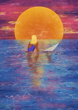 Surfer Girl van Raissa Oltmanns