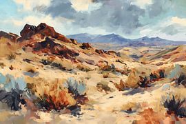 Vast desert landscape under dramatic skies by NJ Midnight Studio