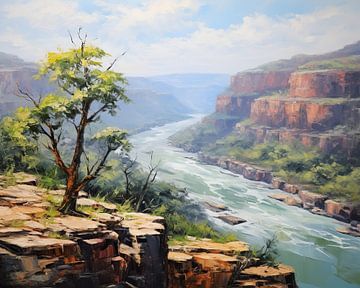 Zuid-Afrika Natuurgebied van Abstract Schilderij