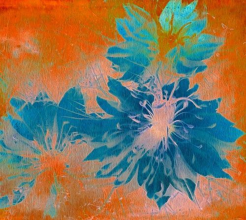 Meid in het Groen Oranje Turquoise