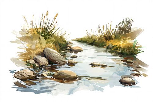 Rustige Kreek in het Landschap