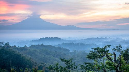 Borobodur before the Merapi by Merijn Koster