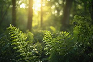 Magisches Licht im Wald