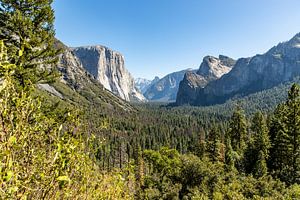Der Naturpark ist bekannt für das Yosemite-Tal, ein Tal, das von Gletschern mit Granitfelsen gebilde