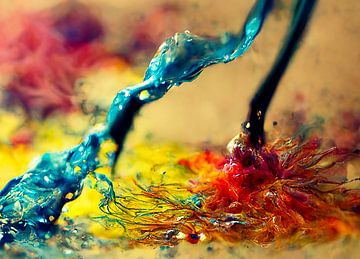 Abstracte kleuren waterdruppels Splash achtergrond van Animaflora PicsStock