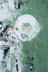 Art abstrait vert texturé – Peinture moderne organique