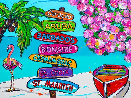 Waar gaan we heen? van Happy Paintings / Renata Rolefes