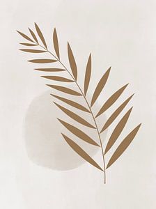 Art abstrait moderne - Branche d'or
