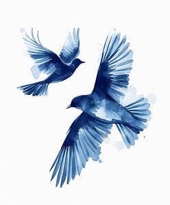Blaue Vögel