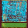 Abstract in rood, groen en blauw van Rietje Bulthuis