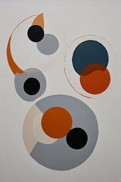 Abstracte Harmonie van Gelaagde Cirkels van De Muurdecoratie