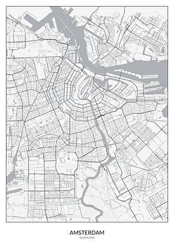 Kaart van Amsterdam van Bert Broer