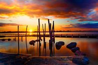 Coucher de soleil sur les lacs de Loosdrecht par Jennifer Hendriks Aperçu