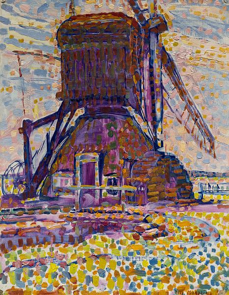 Die Winkelmühle, Piet Mondrian von Meisterhafte Meister