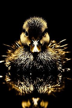 Golden duckling in hyperrealism by Imperial Art House