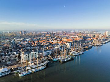 Kampen city view at the river IJssel during winter sunrise by Sjoerd van der Wal Photography