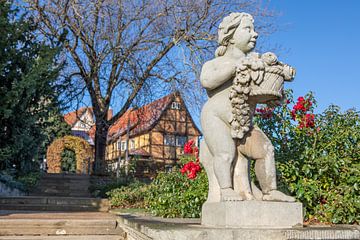 Quedlinburg - Sculpture dans le jardin du château sur t.ART