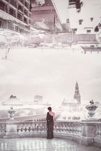 Surrealistische Beeldmanipulatie van Groningen - Parallelle Binnenstad Kunst