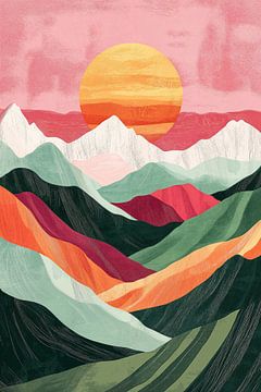 Kleurrijke Bergharmonie van Studio BB