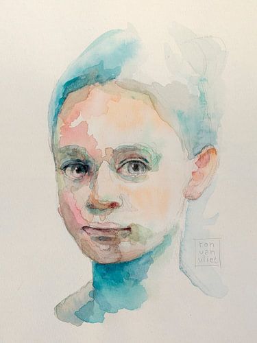 portrait à l'aquarelle
