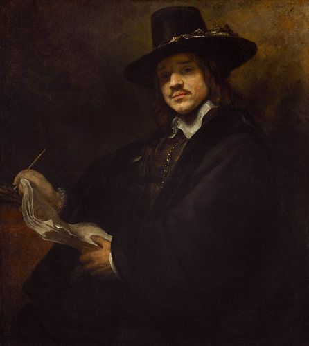 Portret van een jonge kunstenaar, Volger van Rembrandt