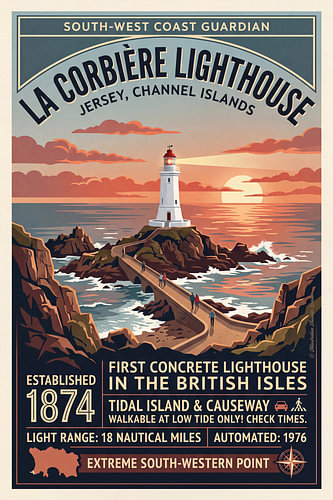 Phare de La Corbière, Jersey sur Theodor Decker