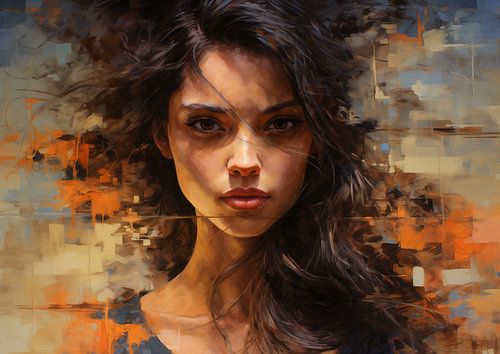 Abstract portrait of a woman (Mixed Media 14)