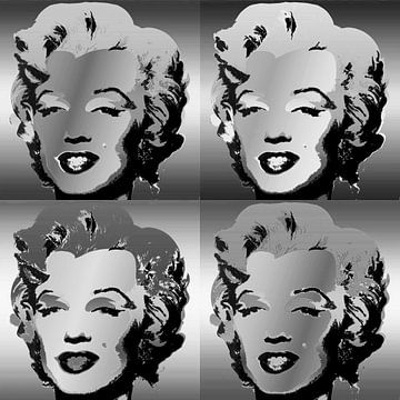 Marilyn Monroe Modern Zwart van Kathleen Artist Fine Art