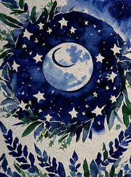 Lune Boho avec guirlande | The Bohemian Vintage Collection sur MadameRuiz