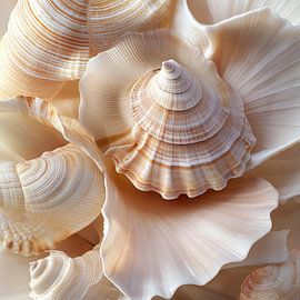 Meereszauber: Zarte Muscheln von Poster Art Shop