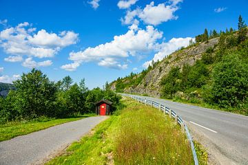 Street and landscape in Norway