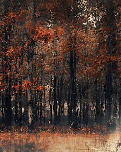 Romantic autumn forest