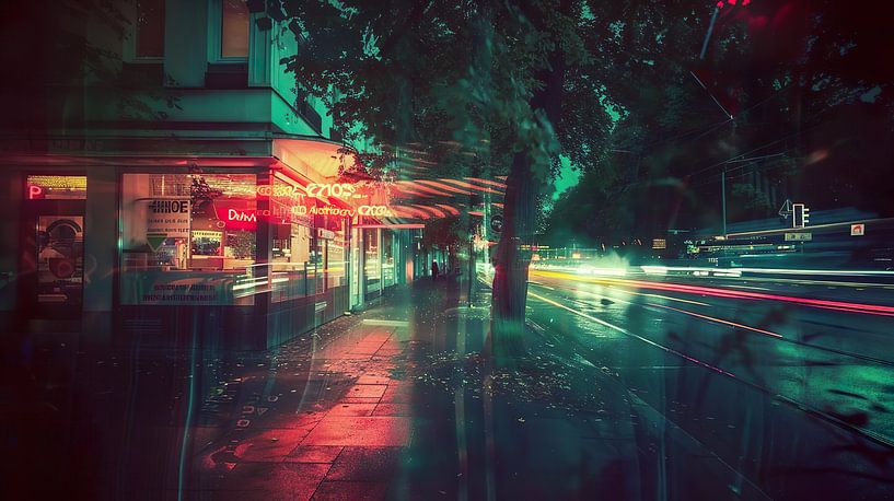Synthwave-Ambrotypie-Plakat Berlin von PixelPrestige