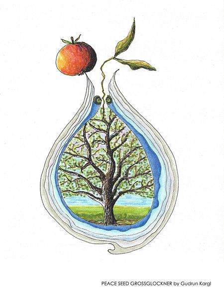 PEACE SEED &quot;GROSSGLOCKNER&quot; van Gudrun KARGL - Artist for Peace