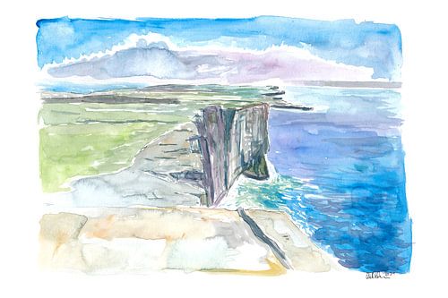 Falaises d'Inishmore et Fort Dun Aonghasa Îles d'Aran Irlande