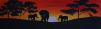 Savanne - Elefanten von Babetts Bildergalerie Miniaturansicht