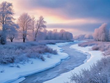 Winterlandschap op de Biesbosch 3 van The Photo Artist