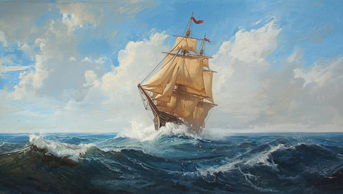 Majestätisches Segelschiff