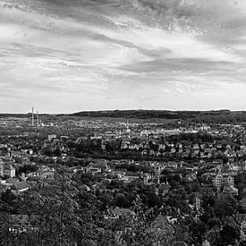Jena panorama - black and white by Frank Herrmann