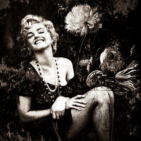 Marilyn Monroe Industrieel Zwart&Wit van Helga fotosvanhelga