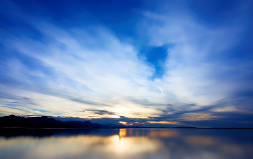 Coucher de soleil sur le lac Chiemsee