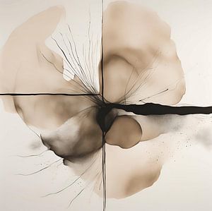 Fleur abstraite en or
