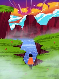 Bel après-midi avec vue sur la montagne