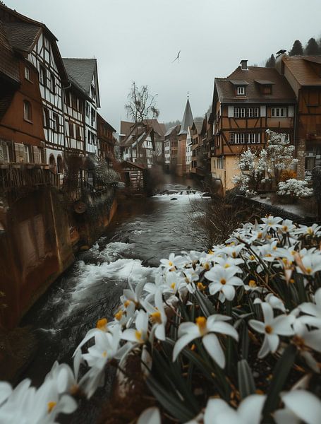 Vergangene Zeiten am Fluss von fernlichtsicht