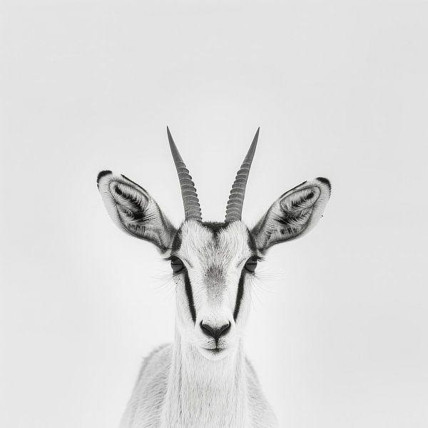 Antelope - Black and white photography for wildlife lovers by Poster Art Shop