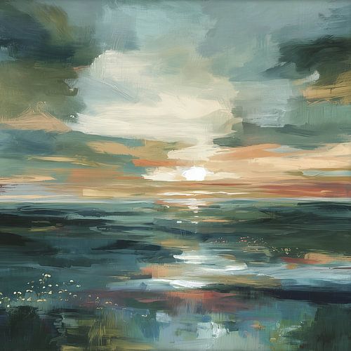 Traînée de lumière jusqu'à l'horizon