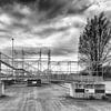 Wolkenfabriek Groningen (zwart-wit) van Evert Jan Luchies