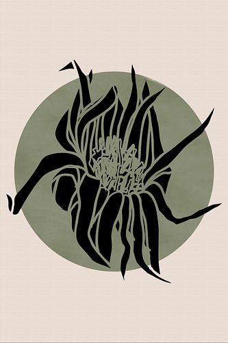 Wabi-sabi botanische bloem Japandi nr. 4