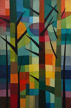 Abstract forest in shapes